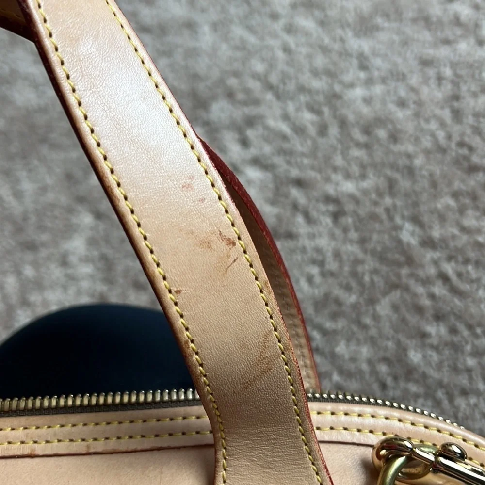 DOONEY & BOURKE blue leather and canvas cabriolet dome bag - Picture 12 of 12